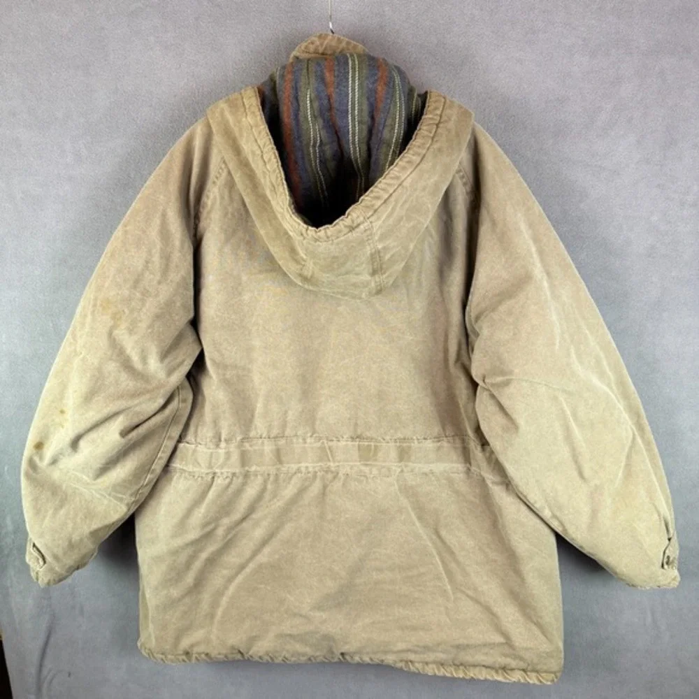 Field‎ & Stream Mens Heavy Parka Jacket 1XB VTG? Hooded Flannel & Quilted Lined